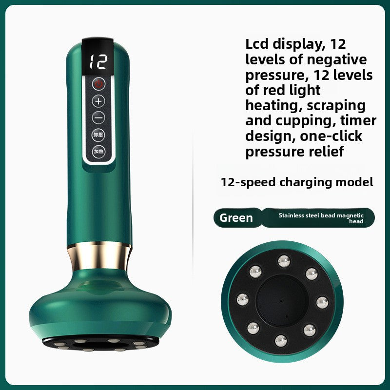 Electric Gua Sha Massager with Heating and Red Light Therapy