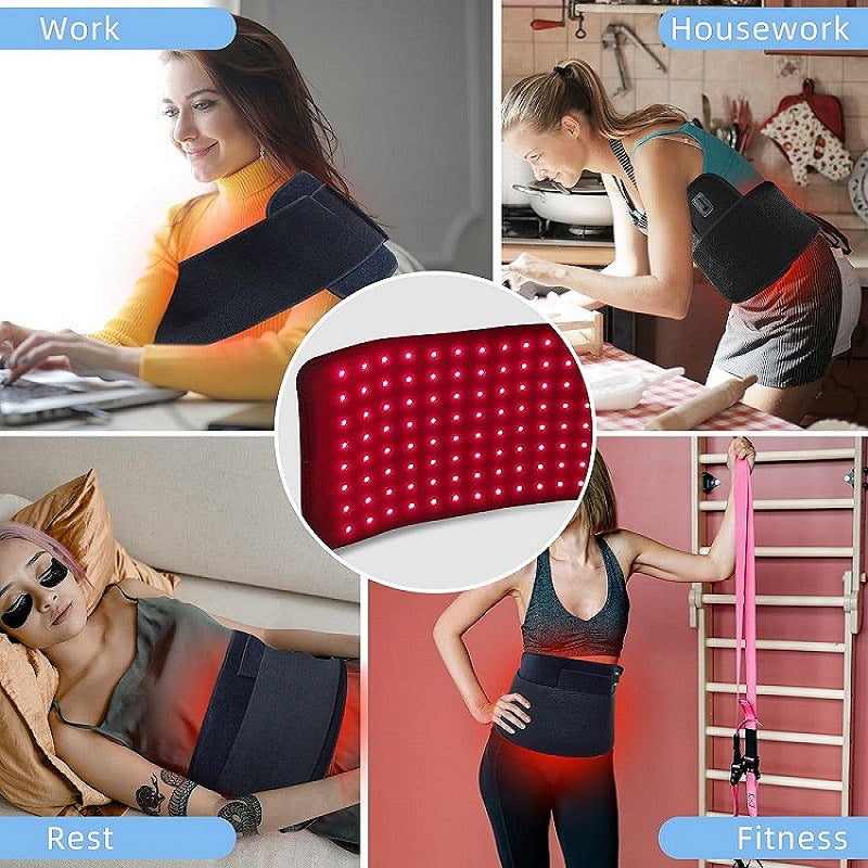Red light therapy waist support belt