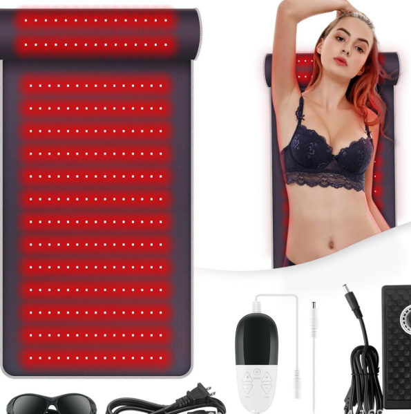 Leather Red Light Physiotherapy Pad with Neck Support