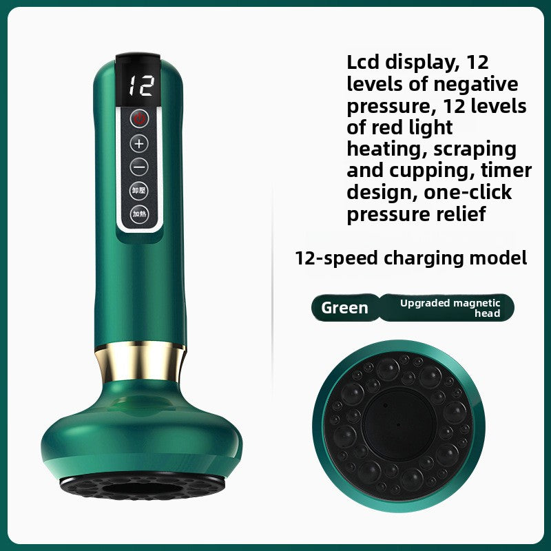 Electric Gua Sha Massager with Heating and Red Light Therapy