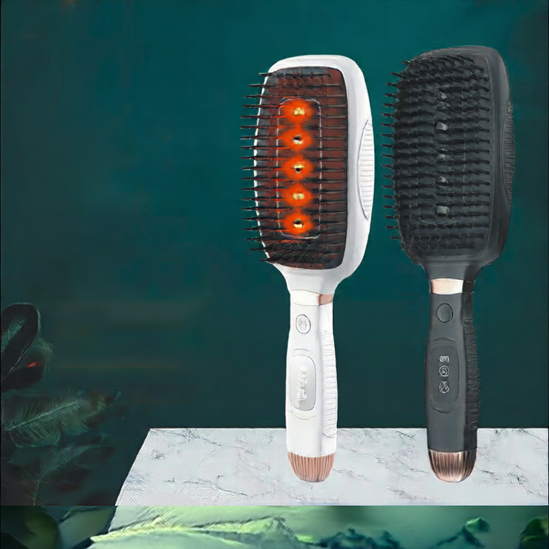 Electric Photon Hair Massager with Red Light Therapy and Microcurrent