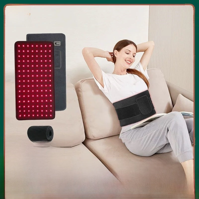 Red light therapy waist support belt