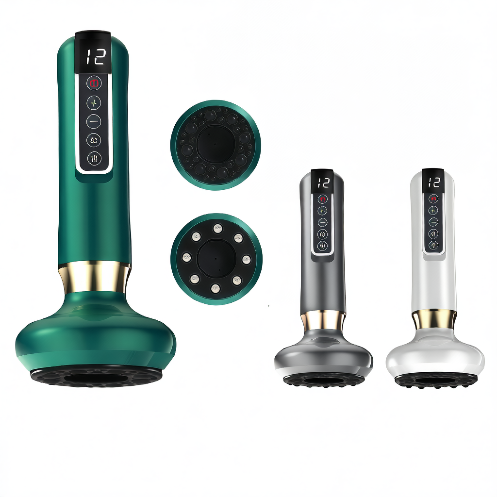 Electric Gua Sha Massager with Heating and Red Light Therapy