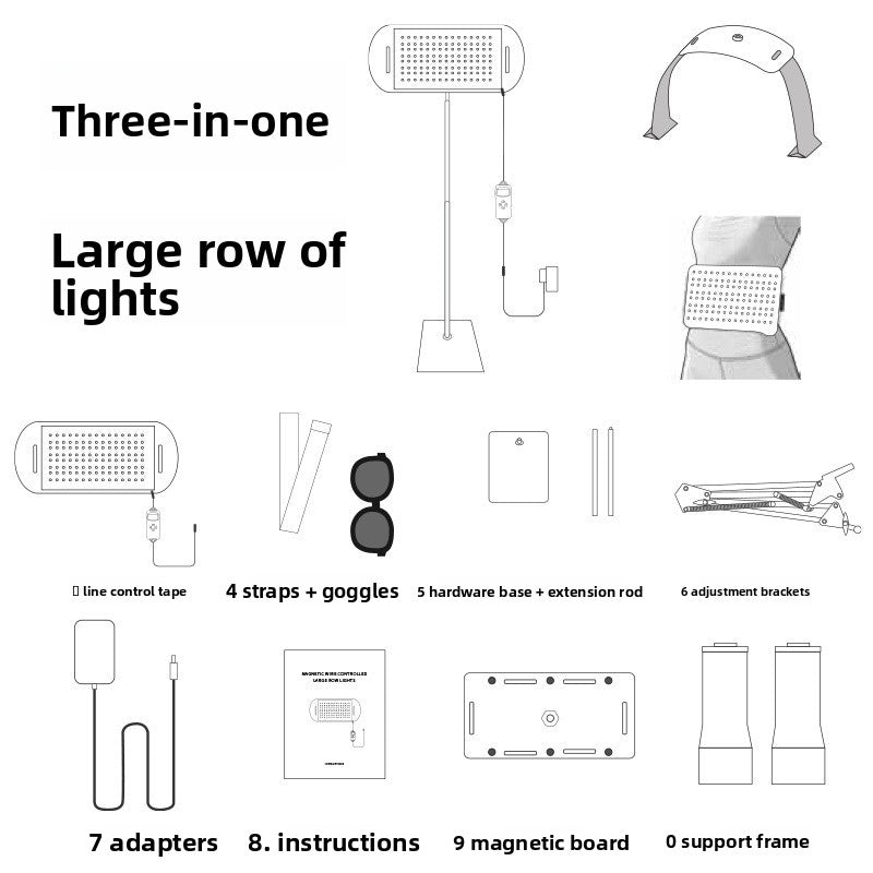 Red light therapy lamp