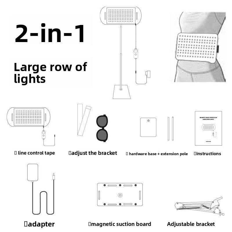 Red light therapy lamp