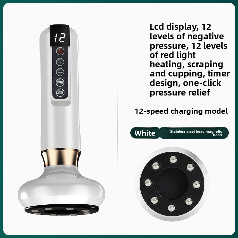 Electric Gua Sha Massager with Heating and Red Light Therapy